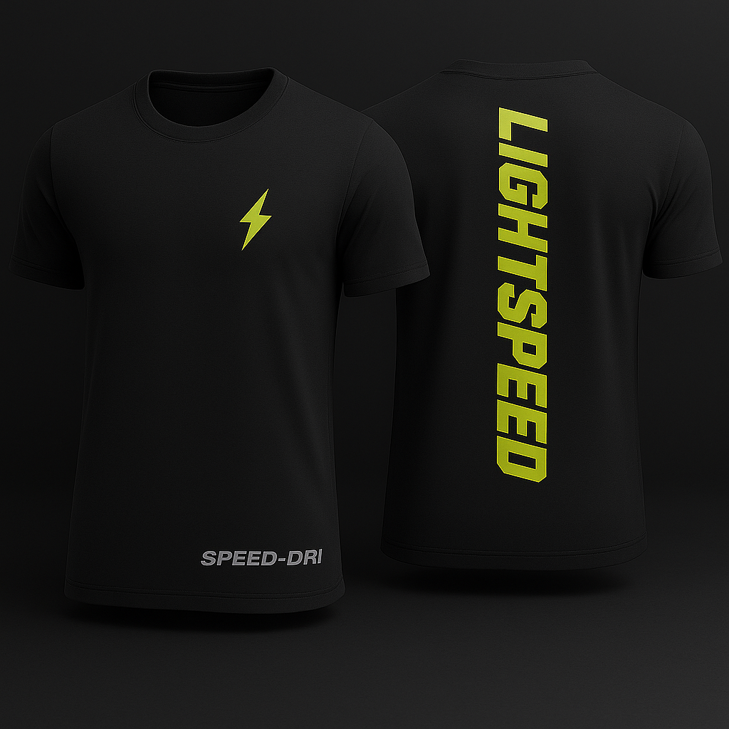 Sprint Series - Black & Electric Green Tee