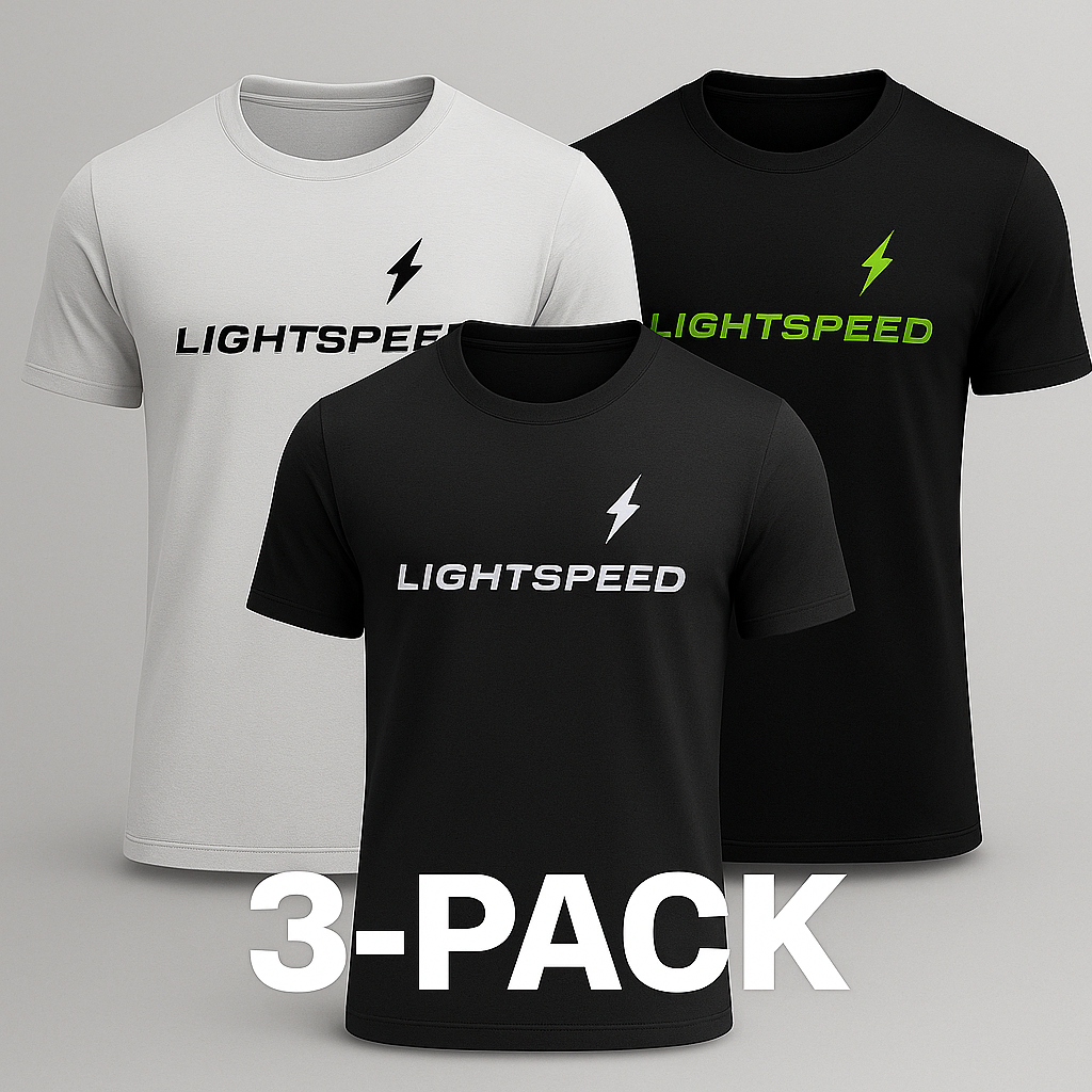 Lightspeed Core Pack – 3 Performance Tees